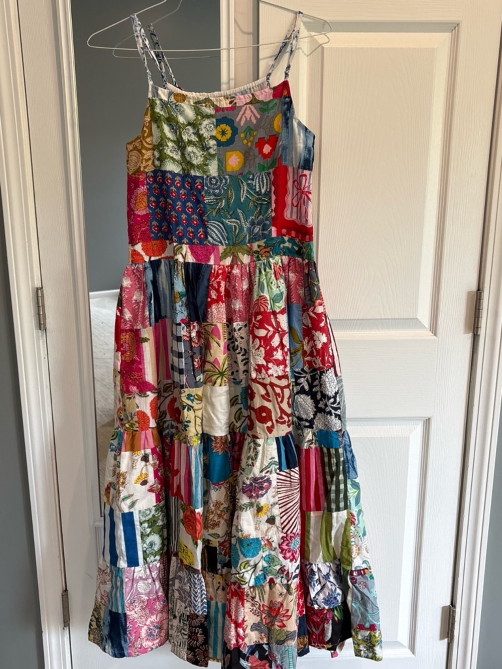 Patchwork Floral Maxi Sundress - Multicolor